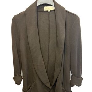 French Mauve Melanie Knit Jacket Black Size Med Blazer Stylish Comfortable Work